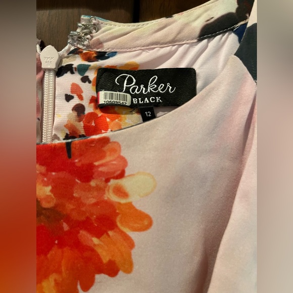 Parker Black Vibrant Silk Dress - Picture 4 of 5